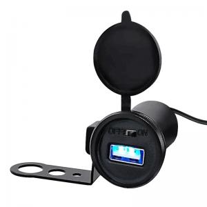 Rear Mirror Motorcycle Cell Phone Charger , 5V 2.5A Motorcycle Usb Port