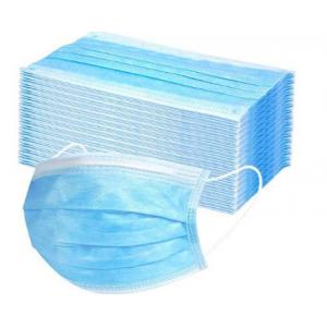 Water Repellent 3 Ply Disposable Non Woven Face Mask With Latex Free Earloop
