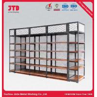 China 2400mm Black Metal And Wood Shelving Unit ODM 4 Layer Storage Rack on sale