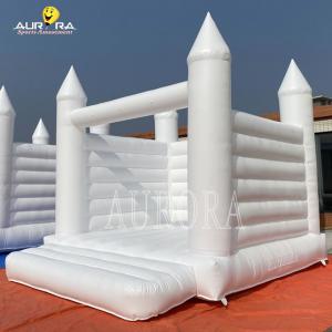 China Indoor Inflatable Bouncy Castle White Wedding Jumping Castle Bounce House supplier