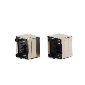 China 1x1 Port Shielded Female Jack 8P8C RJ45 Connector With Led Modular Jack supplier