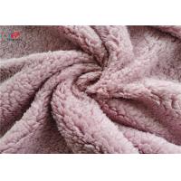 China 100 Polyester Cotton Feel 75D Fleece Blanket Fabric Knit Plain Dyed on sale