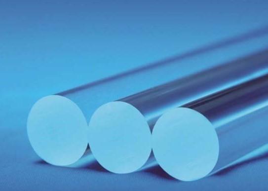 High Transparency Quartz Glass Light Guide Rod , Optical Solid Glass Rod Dia