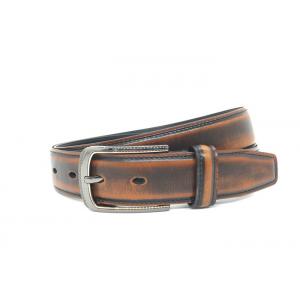 Custom 140cm Mens Leather Dress Belt With Zinc Alloy Buckle