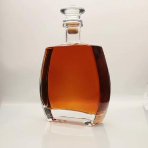 Gold Sliver Unique Brandy Bottles With Crystal Glass Stopper ODM