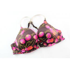 China 34AA Padded Push up Front Clasp Pink Spandex Underwear Bras for Ladies supplier