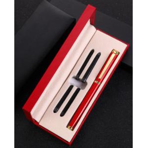 Popular Pen Set Business Office Pen with Customized Logo Black Matching Ink Bag Gift Box Water based Pen Set