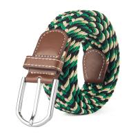 China Fashionable No Buckle Elastic Braided Belt Woven Mens Zinc Weave on sale