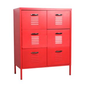 Bedroom Chest Furniture 6 Drawer H1015MM Steel Storage Cabinet