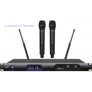 China LS-7410 UHF fixed frequency wireless microphone system with Pro dual Mics & LCD blacklight screen / rack mountable supplier