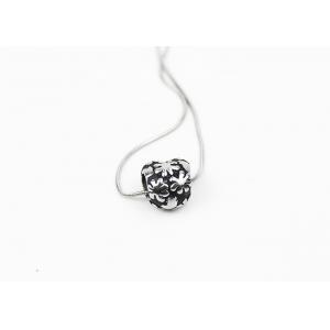 China Antique Charm Fashion Jewelry Accessories Stainless Steel Flower Stamped Pandora Beads supplier