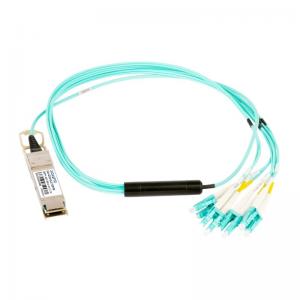 40G QSFP+ To 4 Duplex LC Breakout Active Optical Cable OM3 AOC