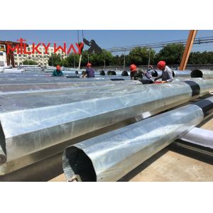 China 45ft Steel Power Pole with Hot Dip Galvanizing and Epoxy Coating for Long-lasting Protection in Any Terrain supplier