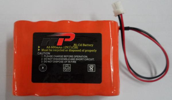 bateria do nicd de 12V 600mAh aa, iluminação de emergência das baterias recarreg