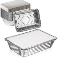 China Food Grade Disposable Takeaway Food Container Aluminum Foil Bowls Lunch Box on sale