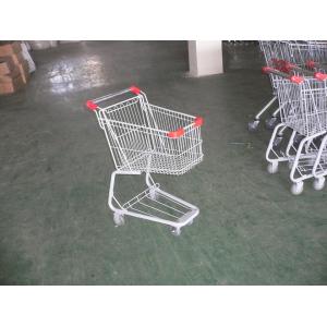 China Plastic Supermarket Folding Shopping Carts With Swivel Casters supplier