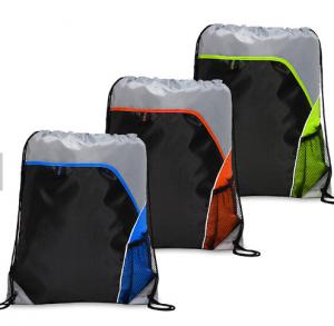 China Unique 210D Polyester Drawstring Bags , Custom Drawstring Sports Bag on sale 