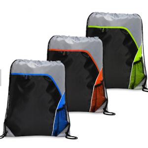 Unique 210D Polyester Drawstring Bags , Custom Drawstring Sports Bag