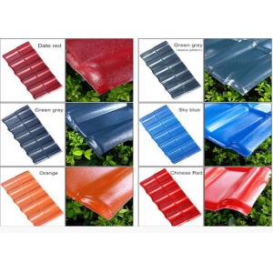 China Color Coated Corrugated Pvc Synthetic Resin Roof Tile Spanish Style 1050mm Width wholesale