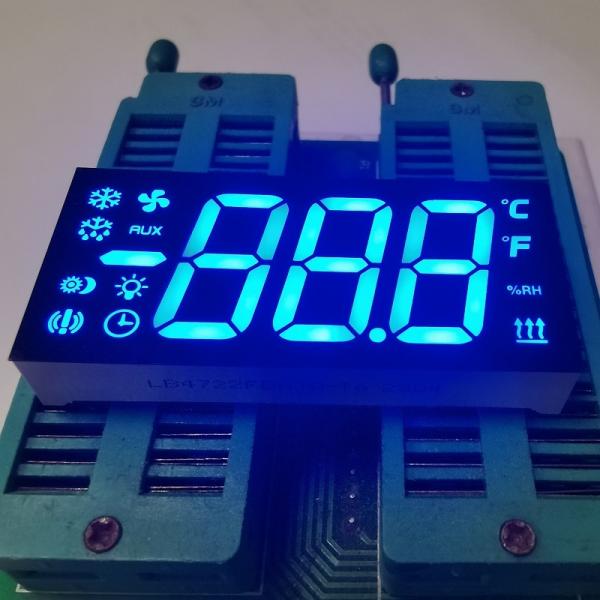 Ultra Bright Blue Triple Digit 7 Segment LED Display Common Cathode for Refrigerator Controller