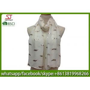 China supplier leaf print scarf 20%Cotton 80%Polyester 70*180cm shawl sun protection factory direct supply