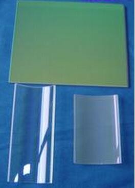 China curved  coating film quartz  glass , tile shape  quartz  glass window  for  printing press machinery  using wholesale