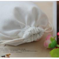 China Bulk Printing Cotton Drawstring Bags , Logo Customized Canvas Drawstring Sack on sale