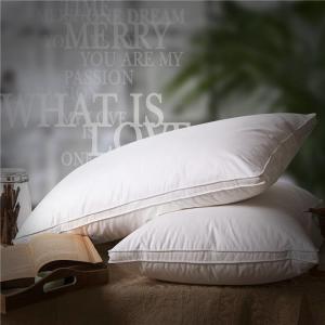 China 80% Goose Down Hotel Comfort Pillows Double Stitching With Piping Edge supplier