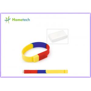 China Premiums OEM Rainbow color Wristband USB Flash Drive Usb Memory Stick 32gb supplier