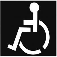 China Wheelchair Symbol Pavement Marking Stencils Public Place Reusable Paint Spurt Stencil on sale