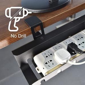 No Drilling Required Cable Tray for Standing Desk in Office and Home Cable Management