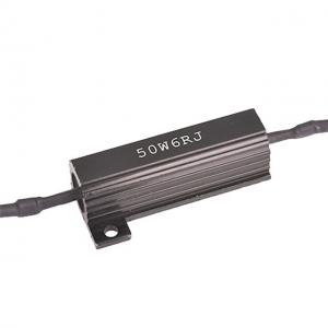 Black color Aluminium shell resistor 50W 6 ohm for 12/24V LED car turn signal light, Led light resistor