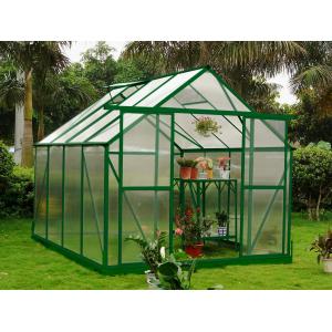 China Pequeño invernadero 8' del mejor de las puertas dobles 4m m policarbonato ULTRAVIOLETA de la Gemelo-pared X 8' RA0808 supplier
