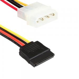 China Male Female Y SATA Hard Drive Cable Splitter Molex 4 Pin Durable supplier
