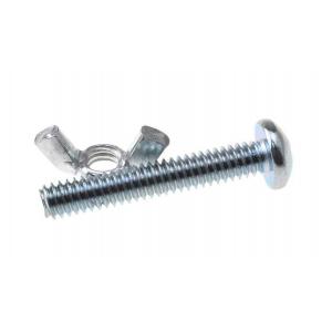 Grade 10.9 Round Threaded Stud Bolts M8 Butterfly Yellow Zinc Plated Bolts