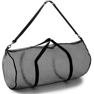 Mesh Sports Duffle Bag Multipurpose Oversized Gym Bag With Zipper Adjustable