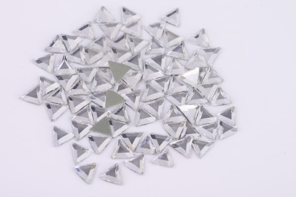 Triangle Shape Lead Free Crystal Beads , Crystal Rhinestones For Clothing