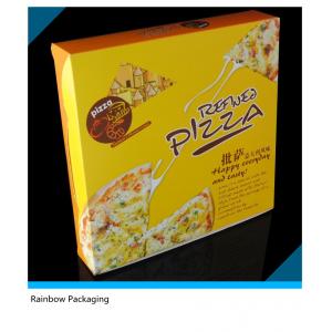 China Yellow Attractive Paper Packaging Boxes Customized Logo For Pizza Packaging supplier