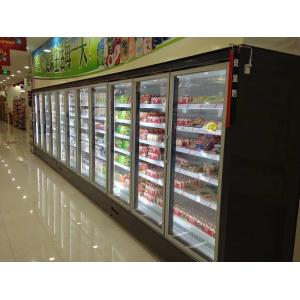China 5Door Supermarket Freezer Display White Color Supermarket Frozen Showcase supplier