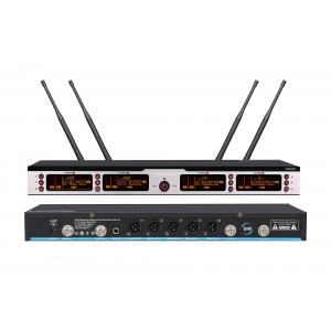 UHF 4 Channels Wireless Microphone System 80Hz -16KHz With Long Pick Up Range 100cm