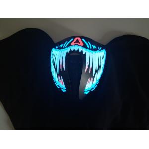 China Riding&Snowboarding led Mask  Breathable Party decoration flashing el panel sound activated Rave Mask Scary monsterteeth supplier