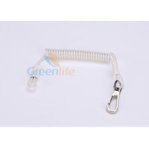 5 Inches Long White Core Coil Tool Lanyard Clear Coated Plastic For Hand Tool
