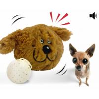 Interactive Plush Dog Squeaky Toy Electronic Motion Ball Nontoxic Plush ABS Material