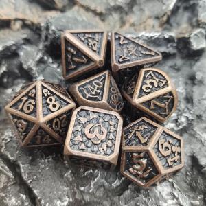 China Heavy Metal Dice Sets Wear Resistant Handcrafted Polyhedral Dice Set supplier