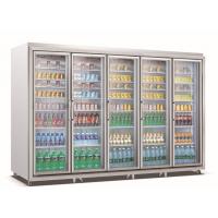 China Supermarket 5 Door Refrigerators Freezer / Fridge / Chiller upright display for sale