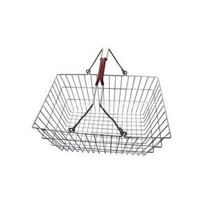 China Low Carbon Steel Hand - Held Metal Shopping Baskets With Handles 20 Liter supplier