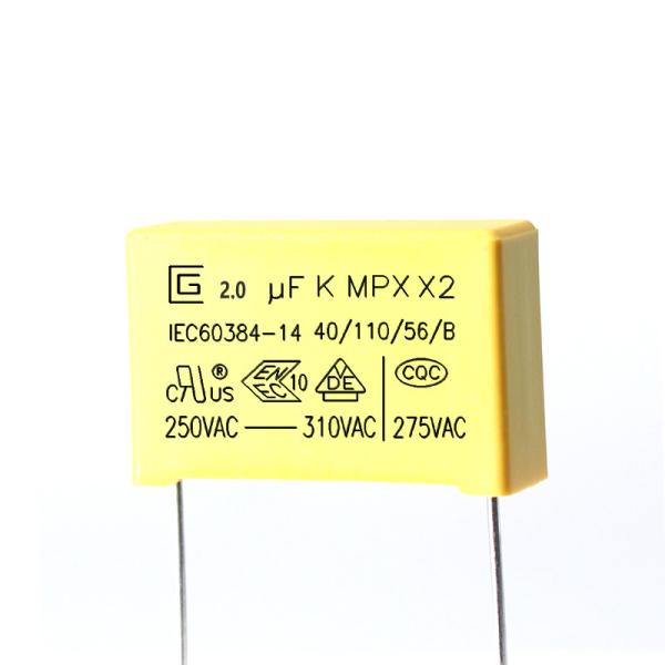 Self Healing MPX X2 Capacitor 2.0 Uf Withstanding Surge Voltage