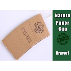 Wedding Kraft Paper Cup Sleeves Heat Insulation With Food Grade Printing