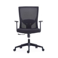 China MID Back Ergonomic Mesh Back Fabric Seat Swivel Office Chair With Lumbar Support on sale