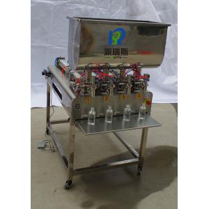 PET Bottle Automated Bottle Filling Machine SS304 , 1L 4 Head Liquid Filling Machine
